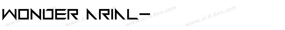 wonder arial字体转换